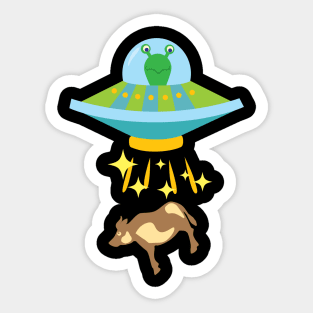 Alien in saucer Sticker